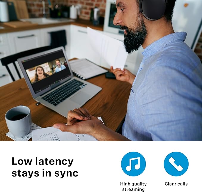 Sennheiser ACCENTUM Wireless Bluetooth Headphones - 50-Hour Battery Life, Audio, Hybrid Noise Cancelling (ANC), All-Day Comfort and Clear Voice Pick-up for Calls, Black/Copper