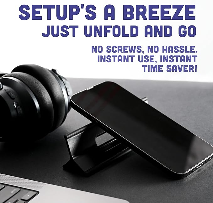 Steepy Portable Laptop Stand for Desk – Adjustable Height, & Portable Laptop Holder – Ergonomic Computer Stand for Cooling & Comfort – Slip-Proof, Sturdy Design – Universal Fit for 13-17 Inch Devices