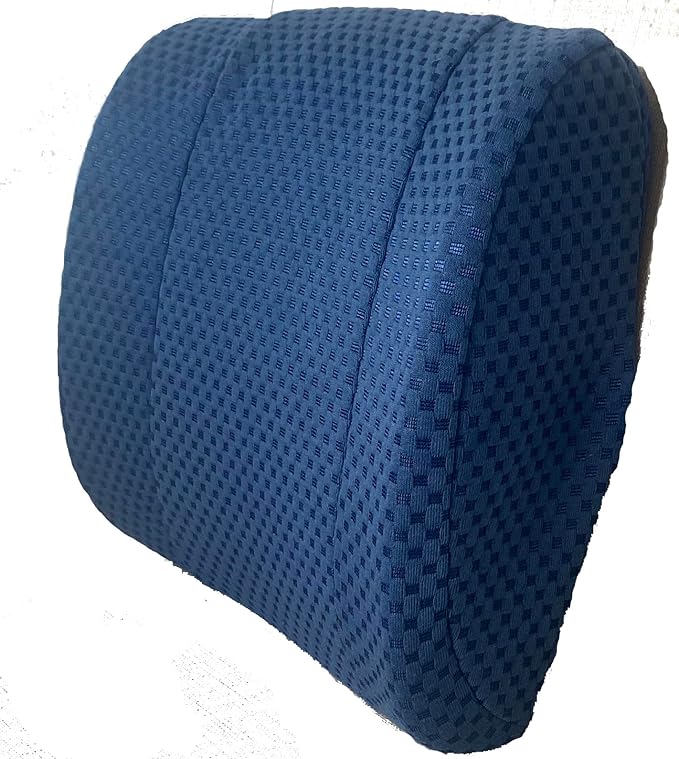 Therapist's Choice Memory Foam Contoured Lumbar Support Pillow - Office Chair Back Support, Back Cushion and Lower Back Pillow - Desk Chair Back Support