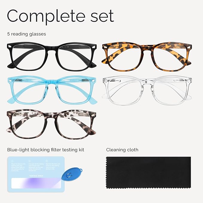 CCVOO Reading Glasses for Women/Men, Eyeglasses, Blue Light Readers for Women/Men, Computer Eye Glasses, Cheaters
