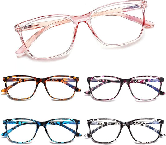 SIGVAN Ladies Reading Glasses Blue Light Blocking Spring Hinge Fashion Pattern Print Eyeglasses for Women