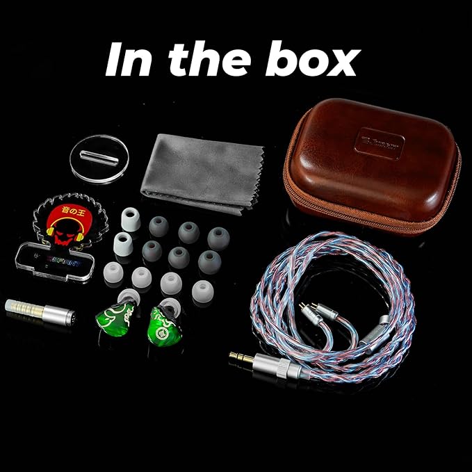 HiFiGo IEMs Juzear x Z Review Defiant in Ear Monitor, 1DD +3BA Hybrid Drivers Earphones, HiFi Wired Earbuds, Gaming Earbuds with 3.5/4.4mm Detachable Cable for Musician Audiophile Gamer (Green)