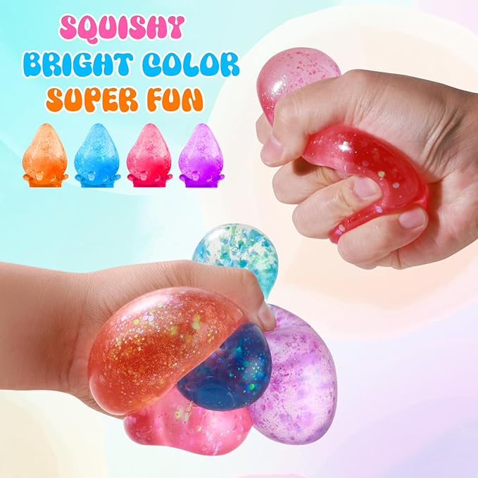 Fidget Toys Dream Squishy Drop, Cube Squishies Anxiety Stress Relief, Ice Squishy Stress Cube-Drop Malt Sugar Balls, Sensory Toys for Kids with Autism, Fidgets for Classroom Prize Toys