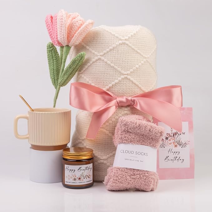 Birthday Gifts for Women, Self Care Gifts Get Well Soon Gifts Package, Relaxing Care Package, Birthday Gift Basket for Women, Happy Birthday Gifts for Her, Mom, Sister, Best Friend, Wife, Girlfriend, Coworker, Birthday Gifts Ideas