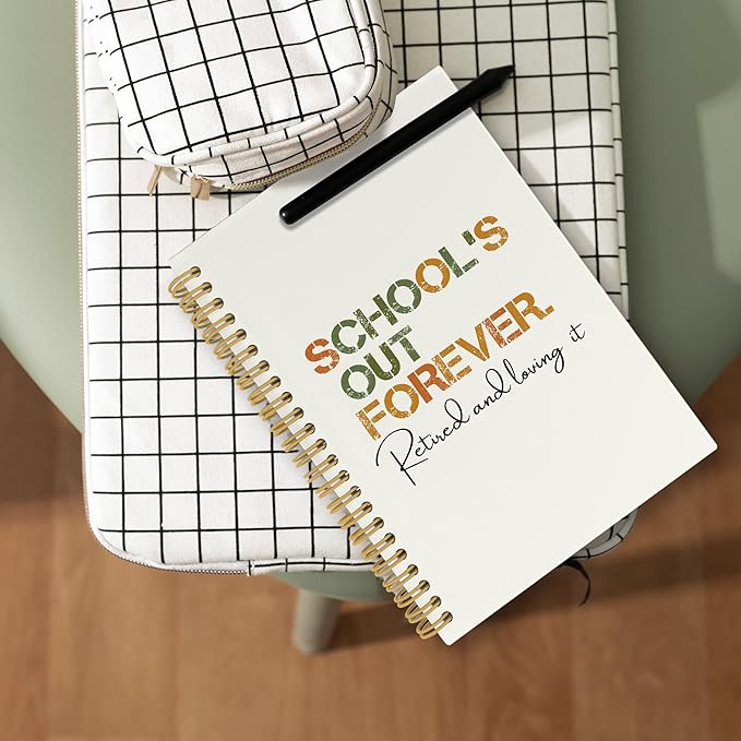 CUANFDDSF Teacher Retirement Gifts Notebook, Retirement Gift for Women Men Journal Notebooks for Note Taking,Writing Pads， Teacher Appreciation Gifts Hardcover Spiral Notebook 5.5x8.3 Inch