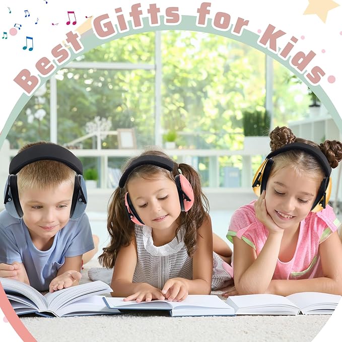 Amylove 12 Pcs Kids Ear Protection Noise Cancelling Headphones Ear Muffs Bulk 27db Adult Noise Reduction Hearing Earmuff(Universal Fit (kids & Adults),Classic Style,Happie Boho Color)
