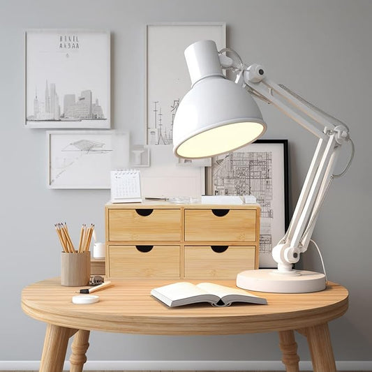 Bamboo Desk Organizer With Drawers Countertop Drawers 4 Drawers Counter Storage Box Corner Desk Organizer for Home Office No Assembly Required