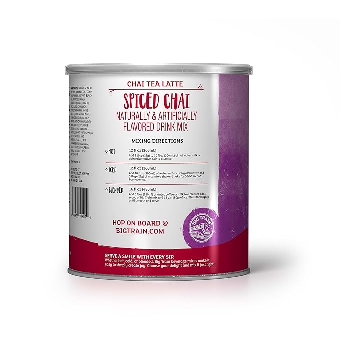 Big Train Spiced Chai Tea Latte Beverage Mix, 1.9 Pound (Pack of 1)