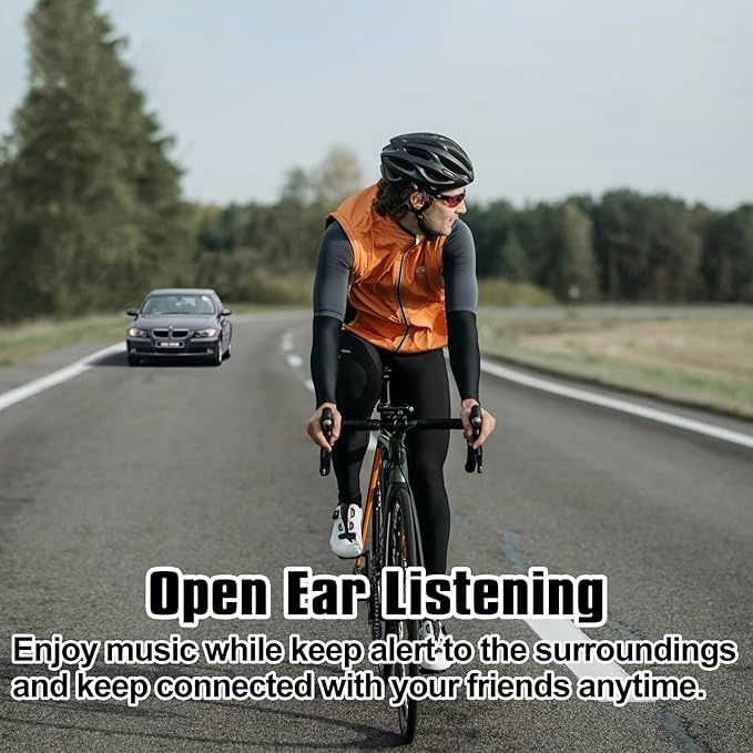 Upgraded Bone Conduction Headphones Bluetooth 5.3 Headset - IP68 Waterproof Wireless Headphone, 32G MP3 Memory, 12Hrs Sport Earphones for Swimming, AI Noise Cancel, Open-Ear Comfort