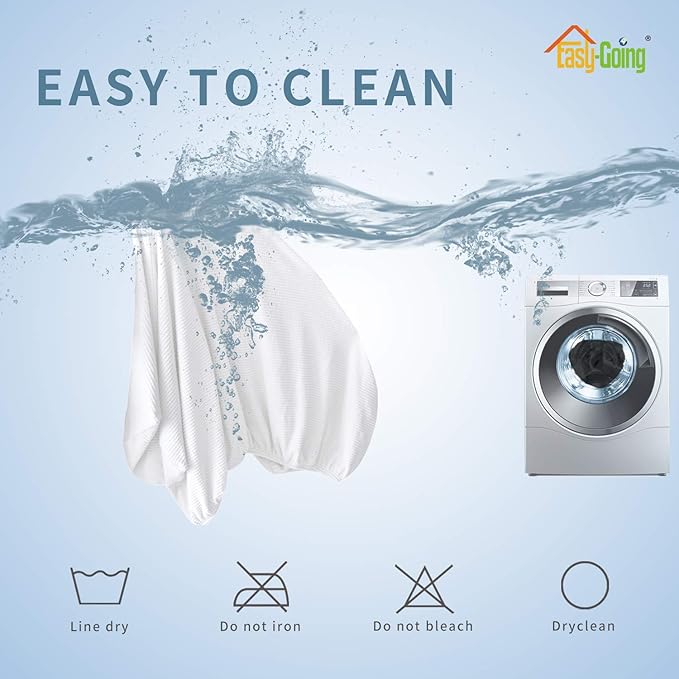 Easy-Going Stretch Loveseat Cushion Cover Sofa Cushion Furniture Protector Sofa Seat Sofa Slipcover Sofa Cover Soft Flexibility with Elastic Bottom(Loveseat Cushion, Snow White)