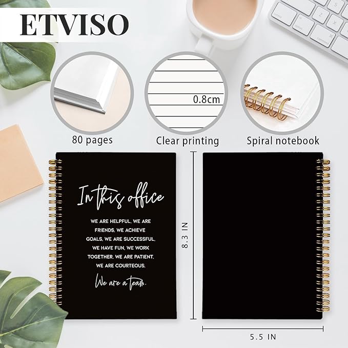 Funny Office Notebooks for Work, Work Journal Notebook for Women Men Coworkers, Sarcastic Gifts for Coworkers, Funny Office Supplies, Hardcover Spiral Notebooks 5.5x8.3 Inch