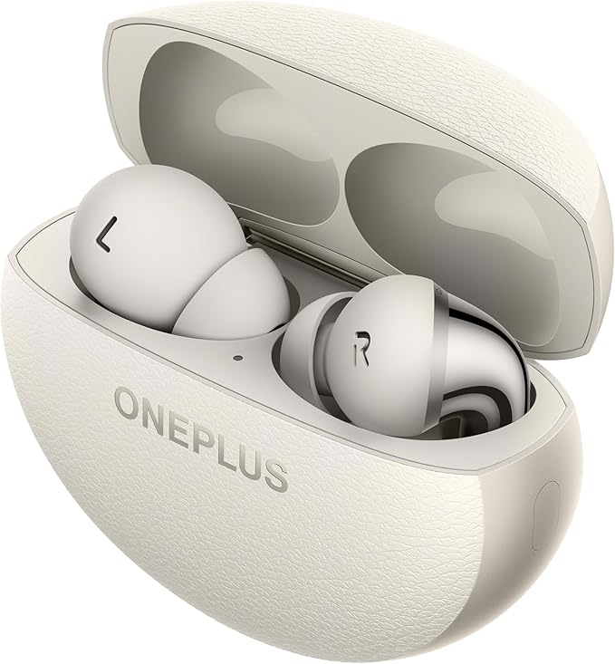 OnePlus Buds Pro 3, Wireless Bluetooth Earbuds, Noise Canceling Earbuds, Deep Bass, Immersive Sound, Up to 44 Hour Playtime with Charging case, Lunar Radiance