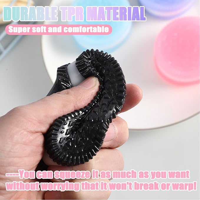 Stress Relief Toy,Handmade Silicone Stres Relief Squishy Toy,Ultra-Soft Decompression Venting Toys,Anxiety and Relaxation Perfect Desk Accessory for Stress Relief Toys(Black)