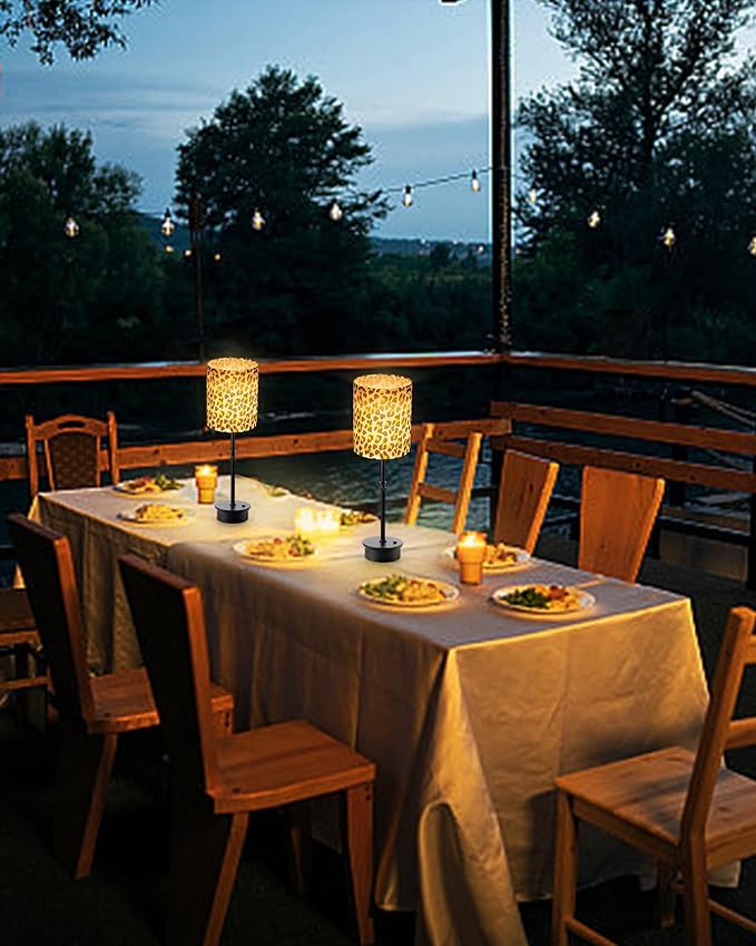 UMEXUS Cordless Table Lamp for Bedroom, Rechargeable Battery Operated Lights, Dimmable Touch Bedside Night Light Lamp for Nightstand Living Room Side End Table Outdoor Patio Home Decor