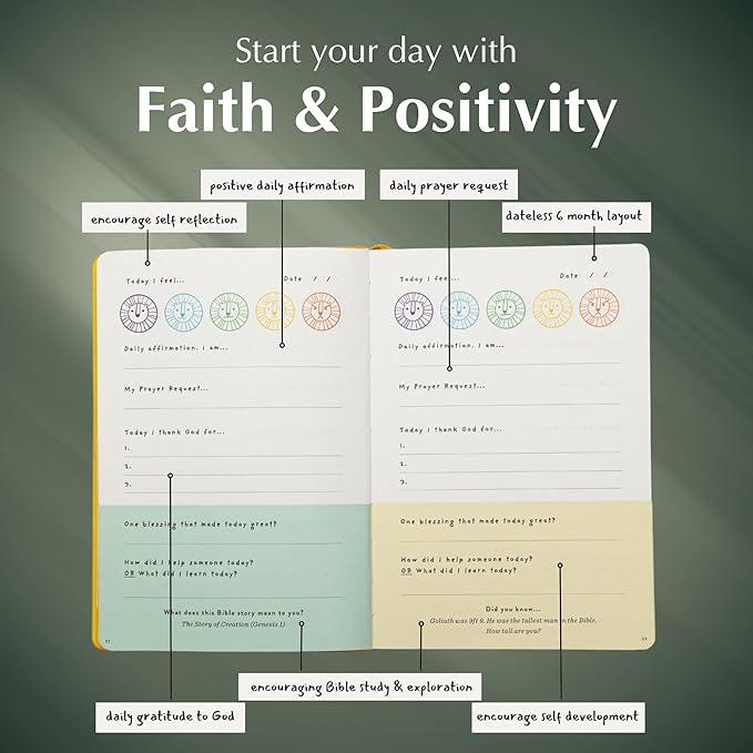Daily Prayer & Gratitude Journal For Children (6 Month, Dateless). Christian Faith Books For Kids. Bible study for kids. Religious books for kids. Kids Christian Gift: Age 6-13 years.