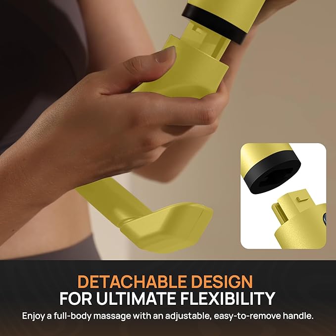 Massage Gun Deep Tissue with Muscle Massager Belt for Relaxation with Extended Handle 3-In-1 Back Massager for Pain Relief, 12 Speed Levels & 4 Replaceable Heads for Athletes, Gym Recovery and Seniors