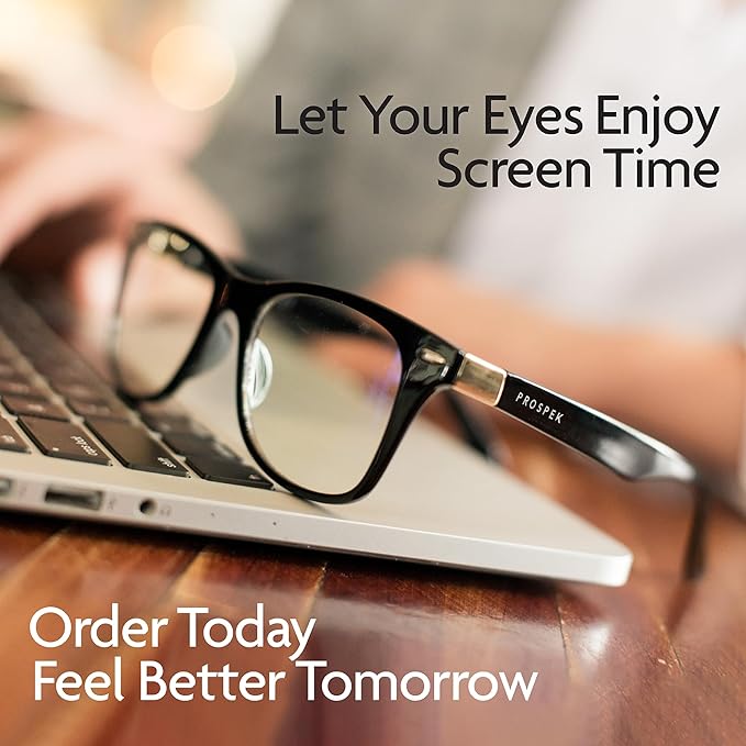 Prospek Blue Light Glasses I Computer Eyeglasses for Men I Blue Light Blocking with Clear Lens I Anti Eyestrain