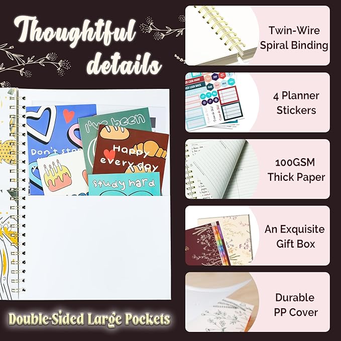 Jun 2025-Dec 2026 Academic Monthly Weekly Daily Planner for School, 19 Months Calendar 25-26 Planning Book with Colorful Tabs, 8.5" x 11" Mid Year College Organizer for Student Teacher (Bordeaux)