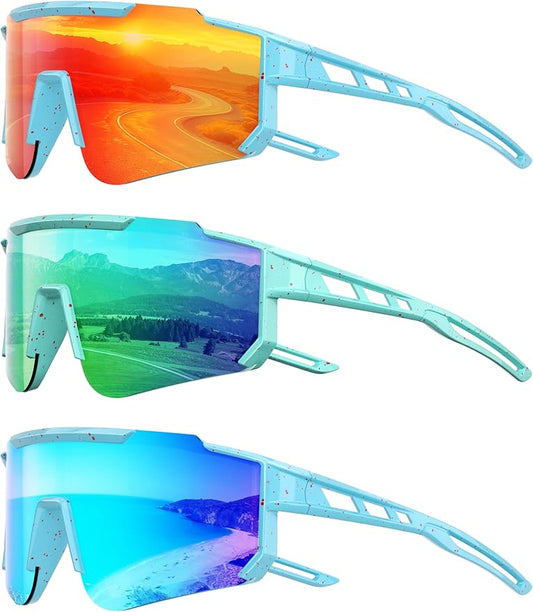 Kids Polarized Baseball Sunglasses for Boys Girls - Youth Softball Cycling Sports Sunglasses UV Protection Goggles