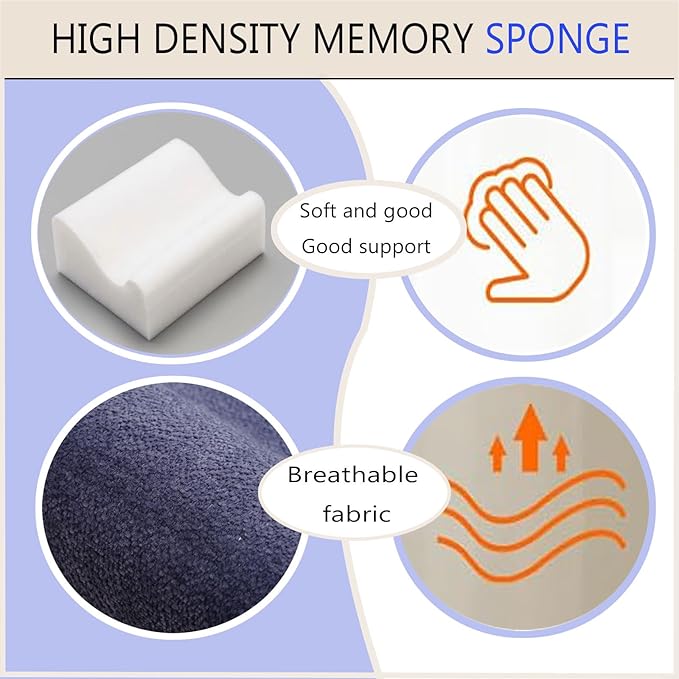 Foot Rest for Under Desk at Work,at Work Soft Ergonomic Footrest,Support Foot Pillow,Heel Chair,Leg Elevation Pillow,(Blue)