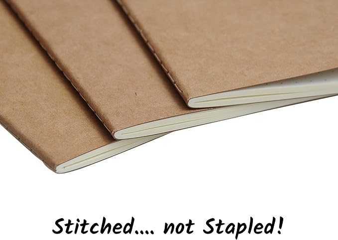 Wanderings A5 Blank Travelers Notebook Insert / A5 Journal Refill | 5.5" x 8.3" / 14cm x 21cm | 3 Booklets, 240 Blank Pages | Travelers Notebook Refills for Journals, Diaries, Planners