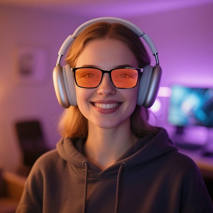 ANDWOOD Blue Light Blocking Glasses Men Women Computer Filter Large Frame Bluelight Blocker Anti Blue Ray Lightweight AR002