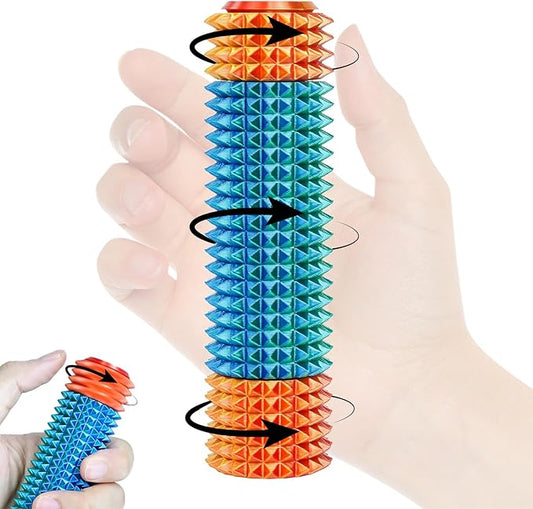 Little Pain Stim Ouchies Fidget Toys for Adults,3D Printed Spiky Pain Stim, Sensory Fidget for Stress & Anxiety Relief, ADHD, Autism,Office Desk Toys (Red Green)