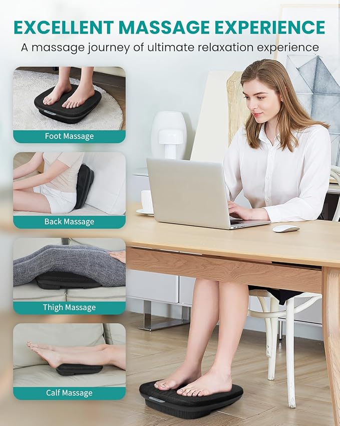 Nekteck Shiatsu Foot Massager with Heat, FSA Eligible Electric Kneading Feet Massage Machine for Plantar Fasciitis Pain Relief, Built-in Infrared Heat Function for Home and Office Relax, HSA Eligible