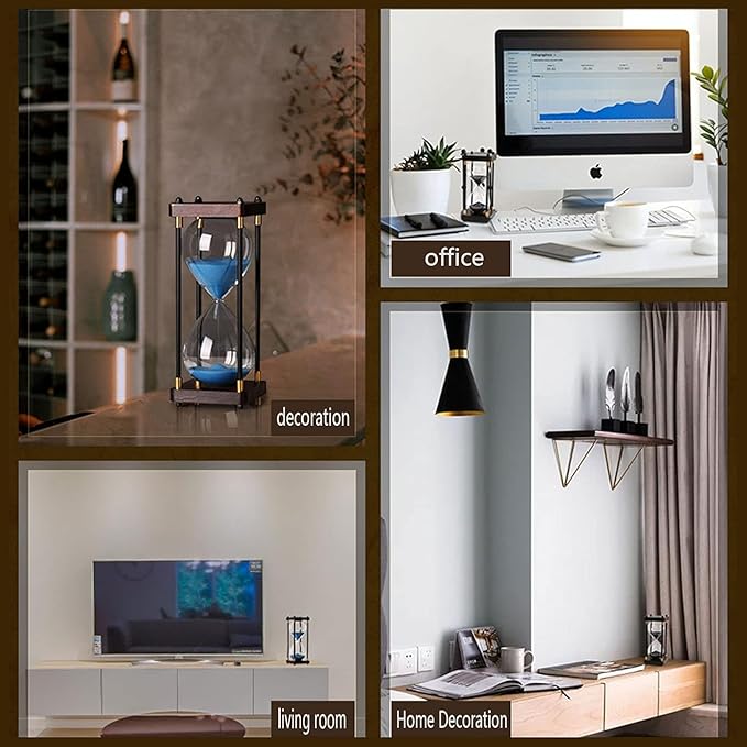 Hourglass Timer 30 Minutes Sand Timer for Gift 0.5 Hour Glass Sand Clock for Home/Desk/Office Decor and Classroom Timer (Purple, 30 Minutes)