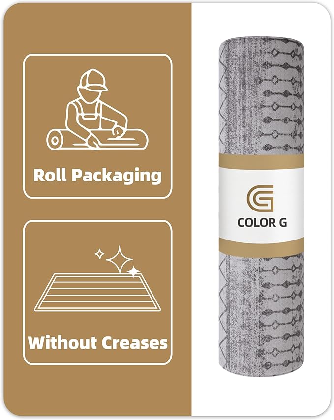 Color&Geometry Kitchen Floor Mats Anti Fatigue, Cushioned Boho Rugs,Waterproof Non Slip Kitchen Runner for Sink, Standing Mats for Office,24"x59",Grey