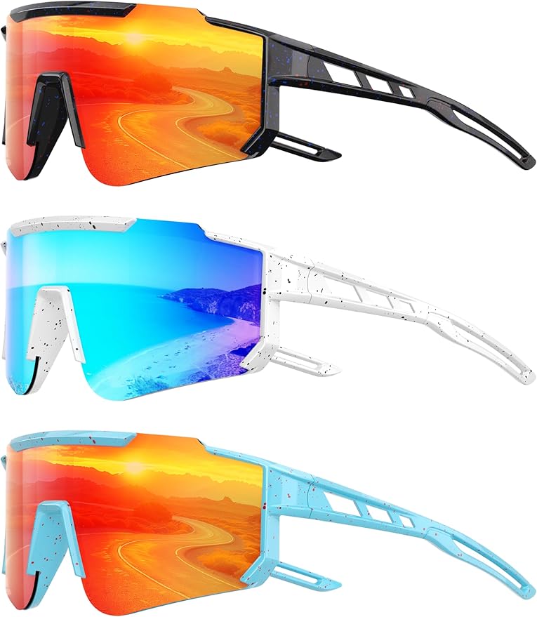 Kids Polarized Baseball Sunglasses for Boys Girls - Youth Softball Cycling Sports Sunglasses UV Protection Goggles