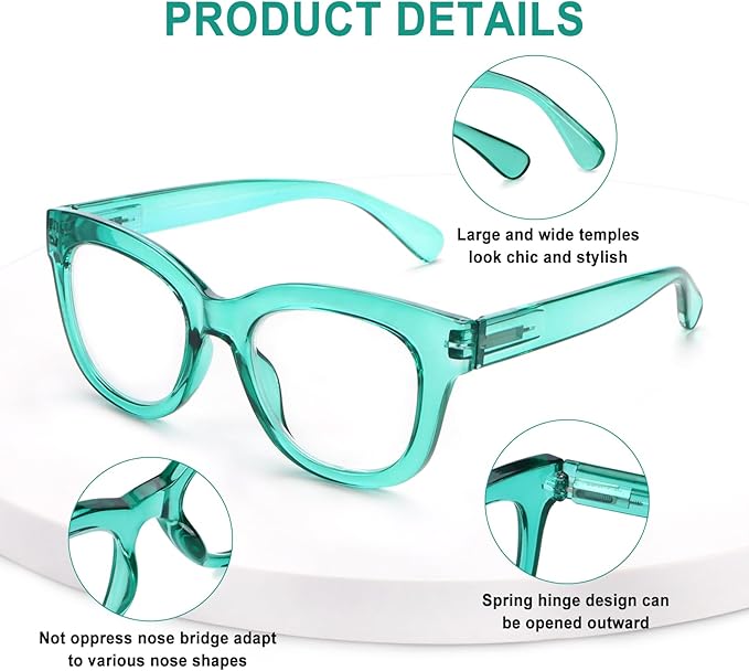 Progressive Multifocus Reading Glasses for Women Men Blue Light Blocking Computer No Line Multifocal Readers