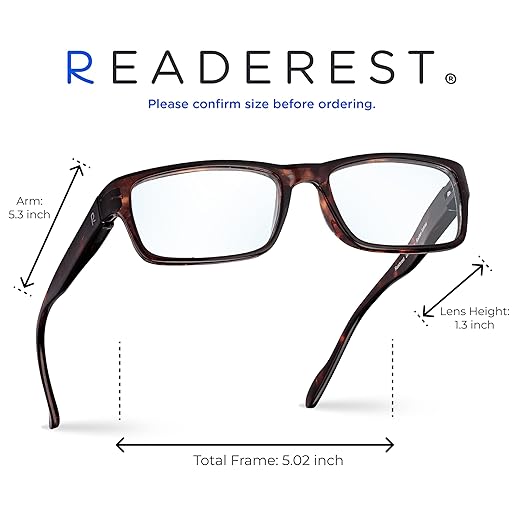 Readerest 2.25 Blue Light Reading Glasses - Lightweight Computer Glasses - Eye Strain, UV Glare Protection (Bourbon+Tortoise)