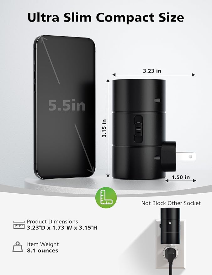 Night Lights Plug Into Wall,3 Color Temperatures LED Night Light Plug in,Dusk to Dawn Sensor,0-100LM Adjustable Brightness,Dimmable Night Lights for Hallway Bathroom Stair Bedroom,Black,4 Pack