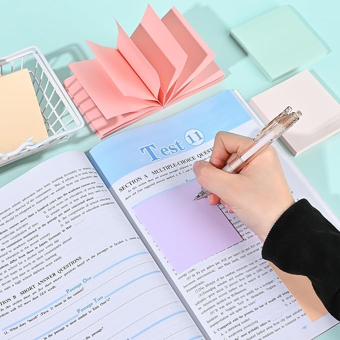 BAYTORY 640 Sheets Pop Paper Up Sticky Notes, 3 x 3 Inches, Morandi Colored Self-Sticky Note Pads, Memo Pads for School Office Home Desk Accessories (Morandi Series)