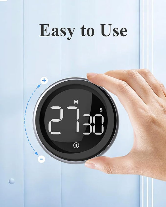 Wisebee Digital Kitchen Timer, Visual| Countdown| Count Up| Loud Alarm| Magnetic| Productivity for Cooking, Food, Baking, Classroom, Fitness, Studying, Teaching (No Batteries Included)