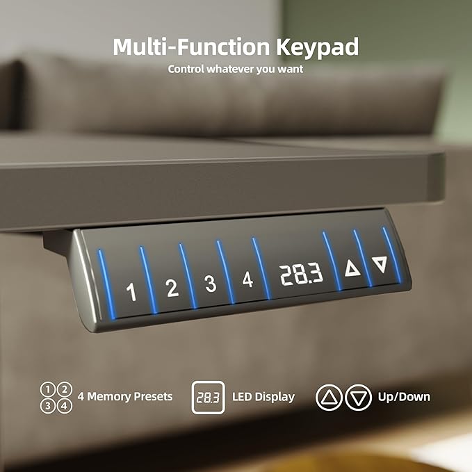 YDN L Shaped Standing Desk, Electric Standing Desks L Shape Adjustable Height Dual Motor, 63 x 55 Inch Corner Standing Desks with Splice Board for Home Office, Large Standing Desk, Black