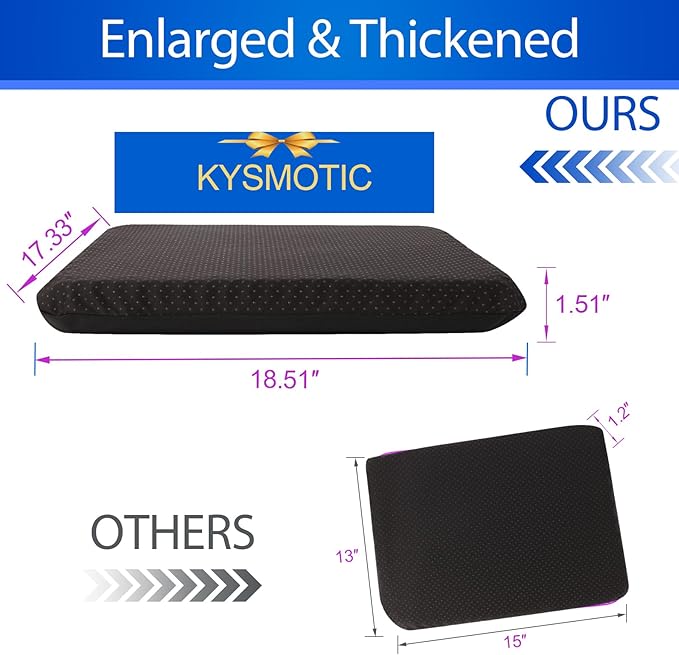 Large Gel Seat Cushion for Long Sitting (Super Large & Thick), Soft & Breathable, Gel Cushion for Wheelchair Reduce Sweat, Chair Cushion for Office Chair