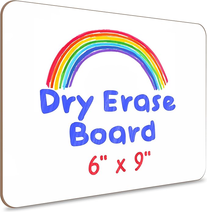 Scribbledo Small White Board Dry Erase Mini Whiteboard 6x9 Inch Small Dry Erase Board Marker Board Dry Erase Lapboards Handheld Personal White Boards for Students Whiteboard Office Kitchen