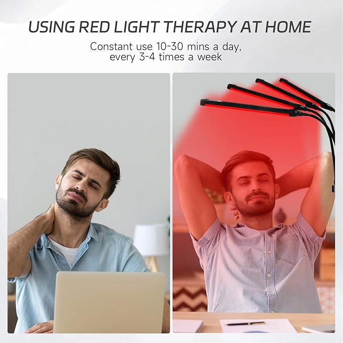 Red Light Therapy for Body with Tripod, 180LEDs Upgrated 3-in-1 Chip Infrared Light Therapy Device, 660nm ＆ 850nm Deep Red Light Lamp for Face, Neck, Back
