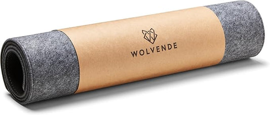 Premium Felt Desk Mat | Medium 12" x 36" | Multifunctional Desk Pad for Home Office | Mid Gray