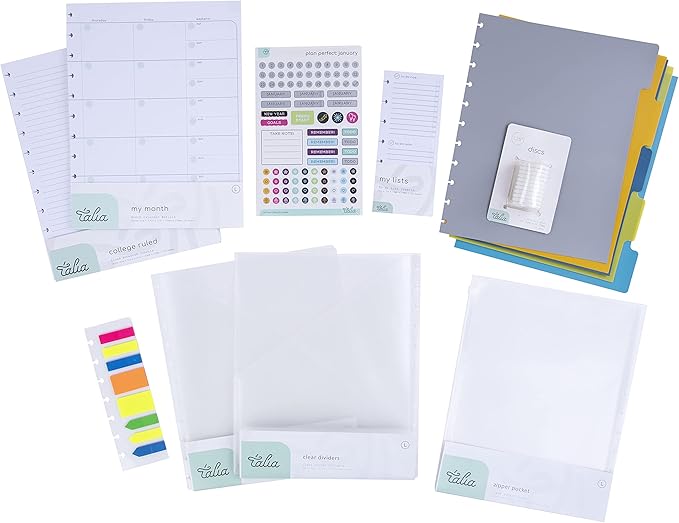 Talia Discbound Notebook Refills (yDeluxe Expansion Kit, Letter (8.5in x 11in))