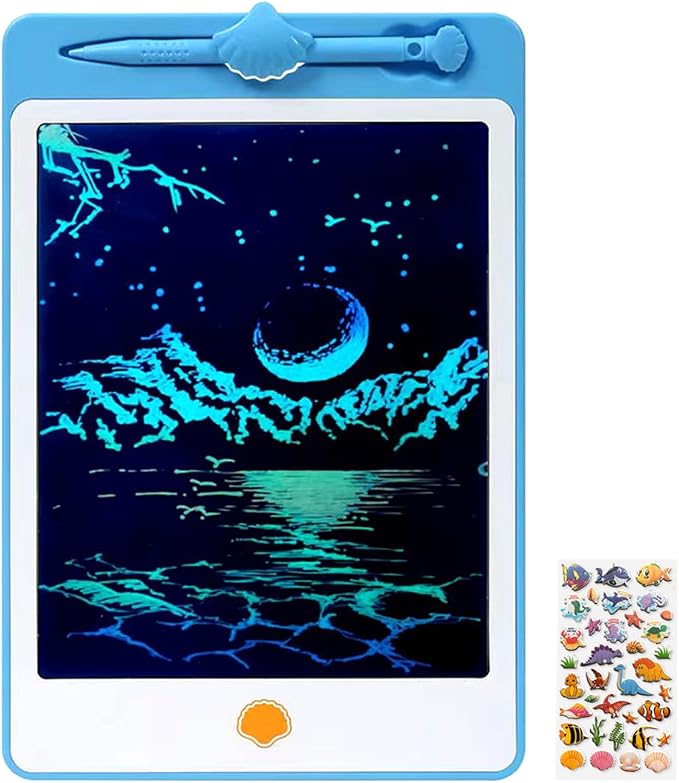 LCD Writing Tablet Doodle Board, 10 Inch Portable Drawing Board for Kids Reusable Writing Pad for Toddlers Educational Learning Toys Gifts for 3 4 5 6 7 8 Years Old Girls Boys (Blue, 10 inch)