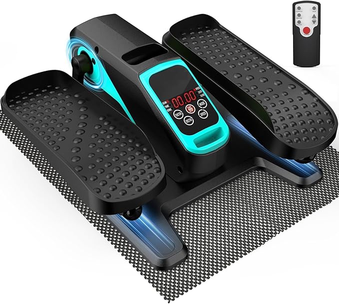 VIVURN-018 Under Desk Elliptical 5 Mode 12 Speed Low Impact Mini Electric Leg Exerciser As Seen on TV While Sitting for Seniors with Non-Slip Mat Quiet&Portable Seated Elliptical for Home and Office