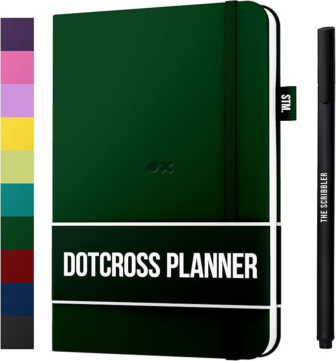 Daily Planner 2025 (Undated) | B5 Dotcross | Your All in One Day Organizer, At A Glance Weekly Agenda, Yearly Calendar Book | Planners for Personal, Professional, Academic & Work Goals and Schedule