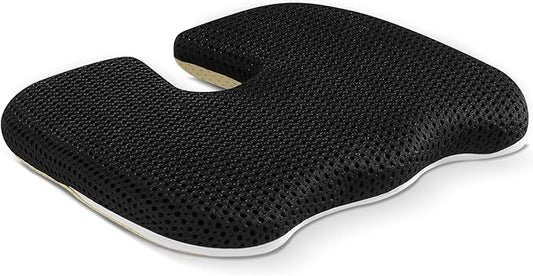 Gooo&Ma Seat Cushion,Air Fiber Cushion for Office Chair, Desk Chair Cushion for Long Sitting Office Workers, Car Drivers (Black)