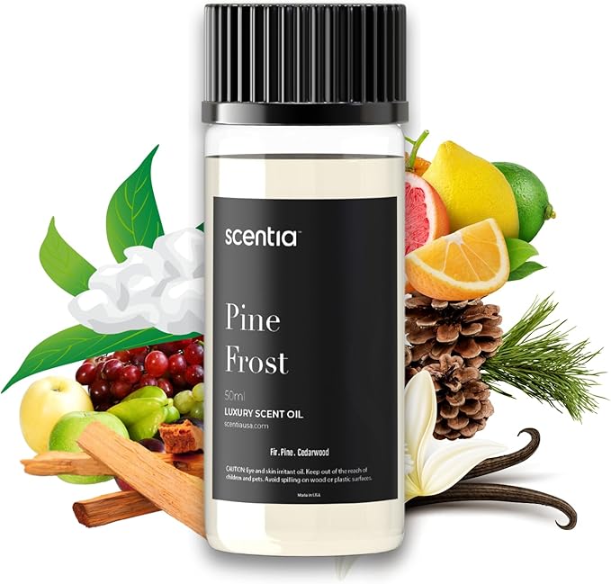 Pine Frost Essential Oil – 50ml Christmas Diffuser Oil | Crisp Winter Blend with Fir, Pine, Citrus & Vanilla | Holiday Aromatherapy for Gifting, Candles & DIY Soaps