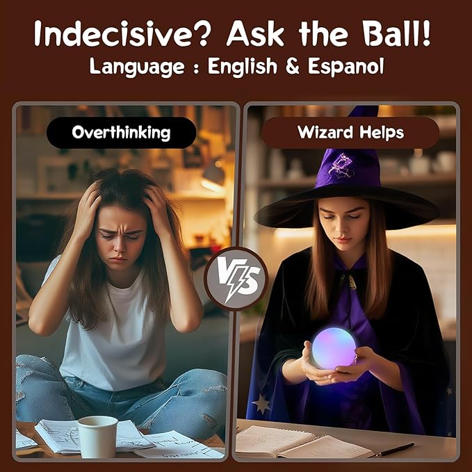 BLUEYE Rechargeable Fortune Telling Ball,4-7-8 Breathing Lamp,Meditation Accessories,Remote Control Night Light,Girl Boy Toys for Age 5 6 7 8 9 10 Year Old,Christmas Stocking Stuffers Gift for Kids