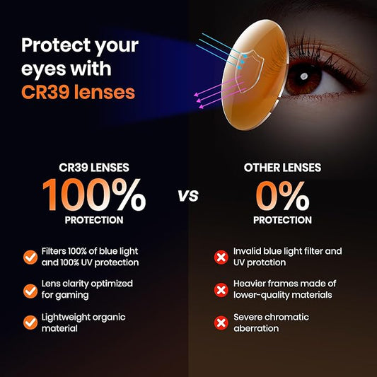 Cyxus Gaming Glasses for Men Women Blue Light Glasses for Computer Screen Reduce Eye Strain Sleep Better 8303