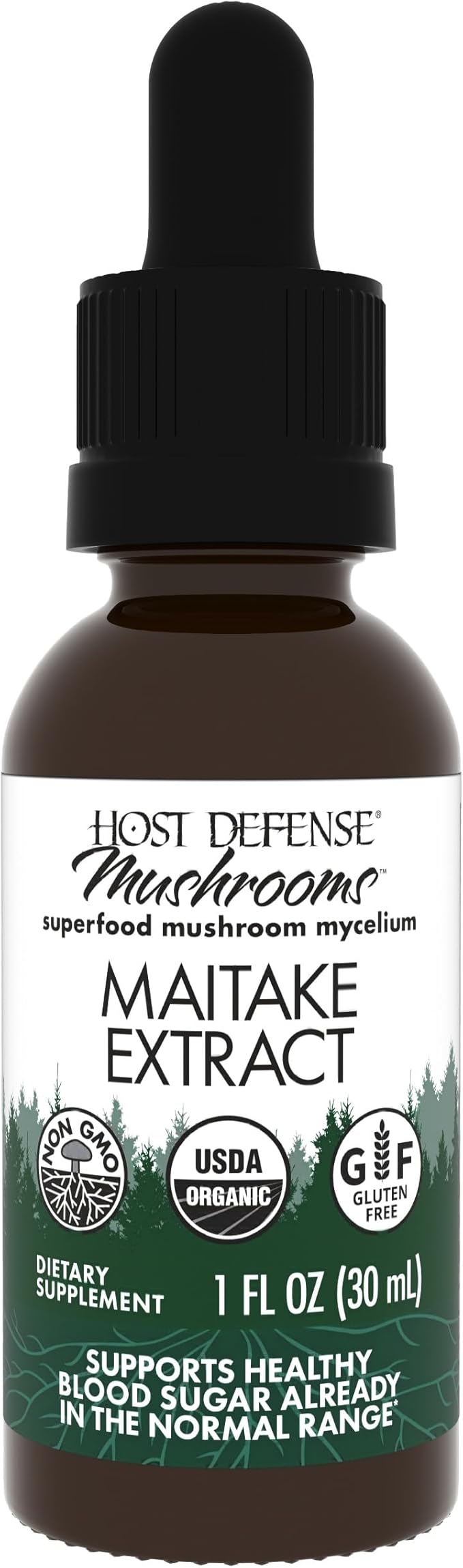 Host Defense Maitake Extract - Immune & Cellular Health Support - Dietary Herbal Supplement with Maitake Mushroom & Mushroom Mycelium - Liquid Supplement - 1 fl oz (30 Servings)